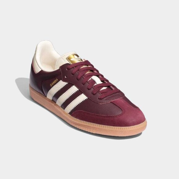 adidas Originals Samba OG Maroon Cream White Women's Size ID0477 - Picture 8 of 11